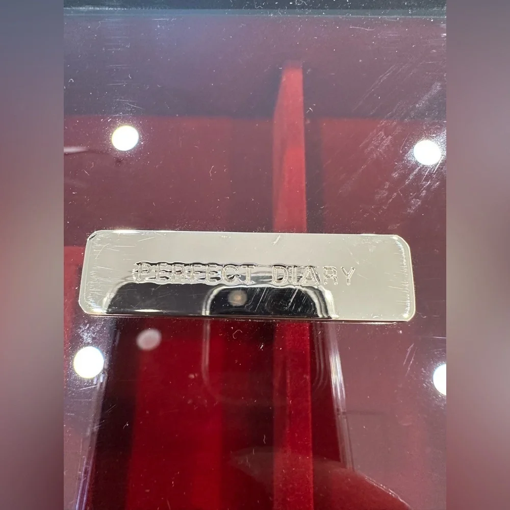 Red Acrylic  Box with Black Trim